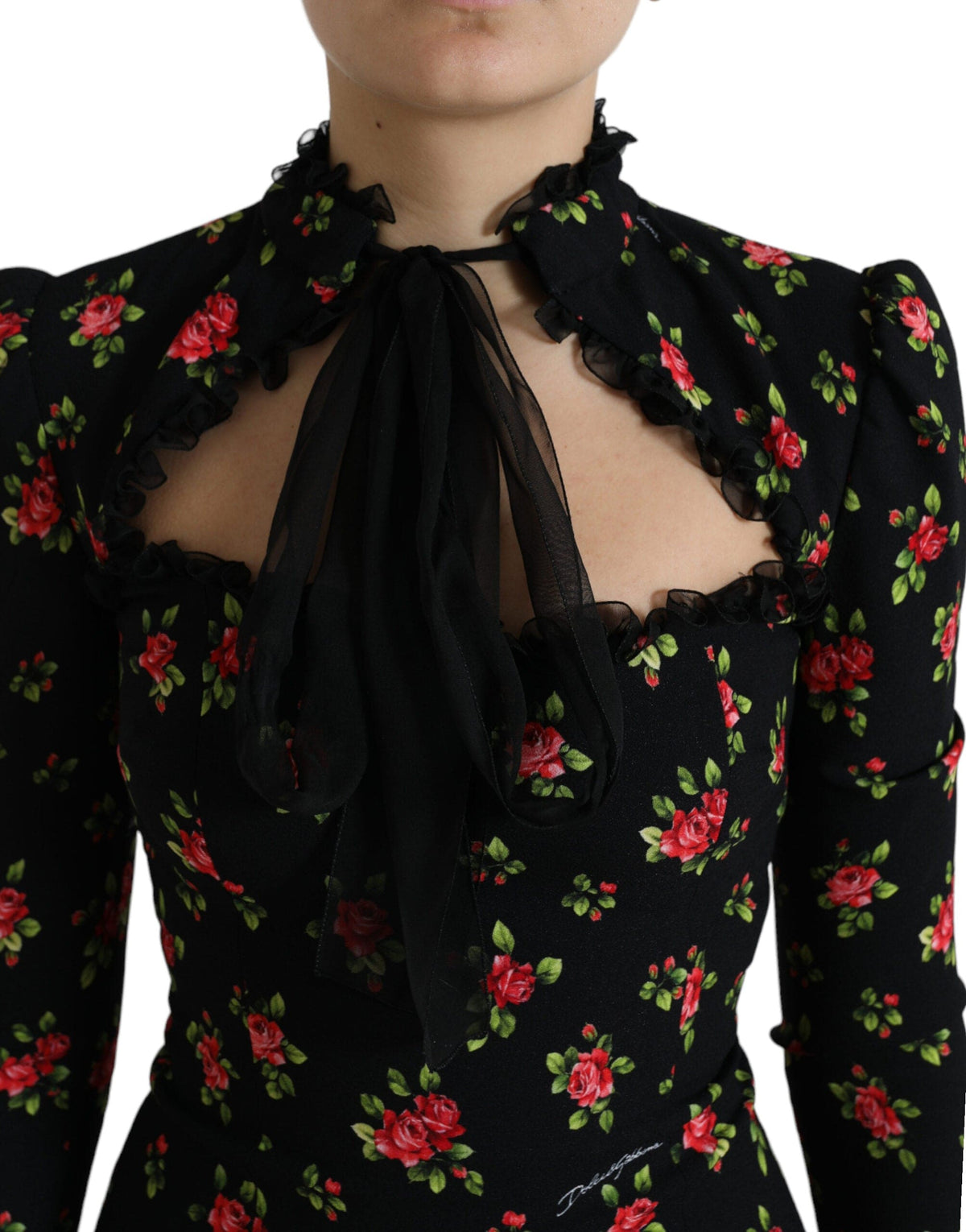 Robe courte trapèze fleurie élégante Dolce &amp; Gabbana