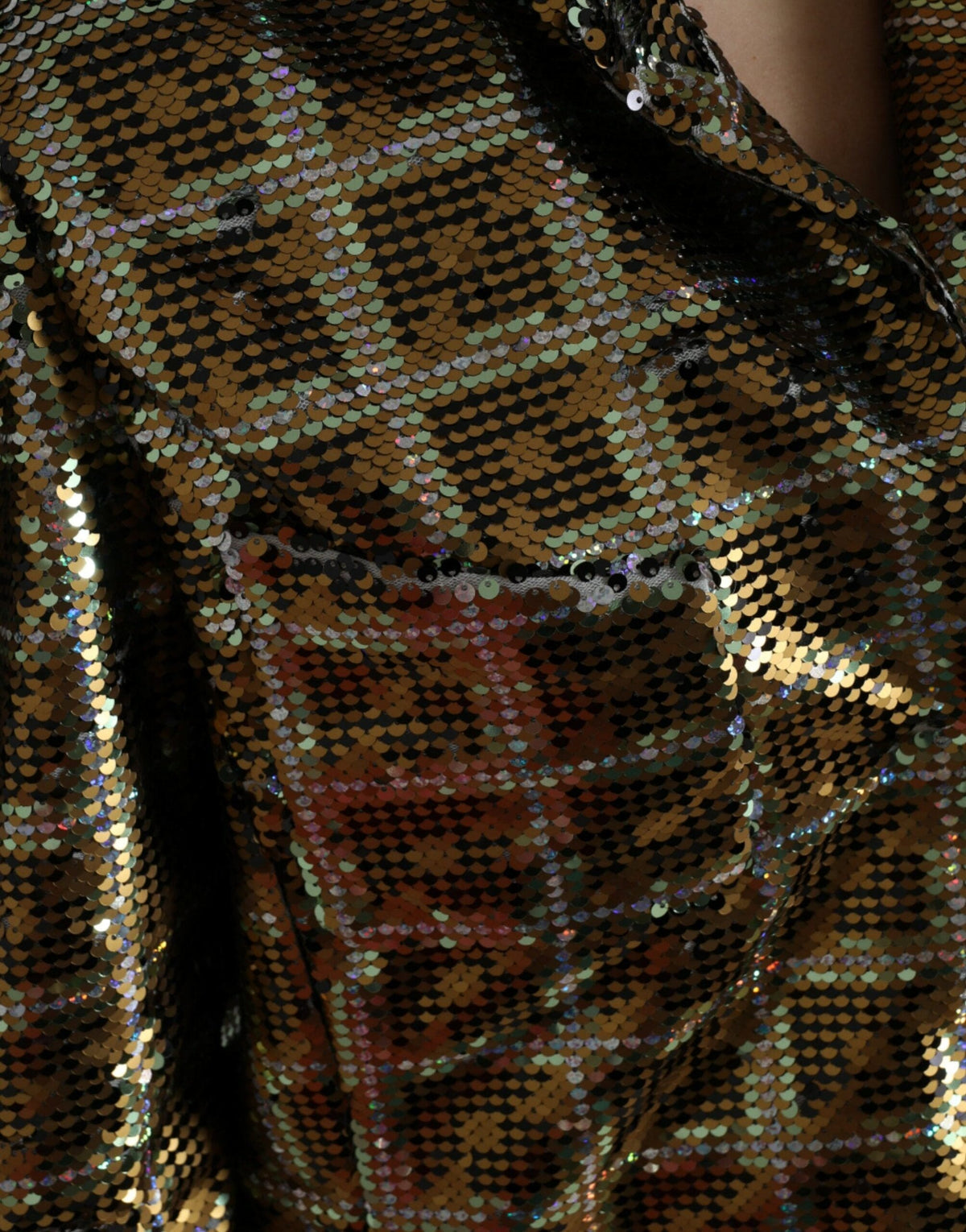 Chaqueta corta con lentejuelas multicolor de Dolce &amp; Gabbana