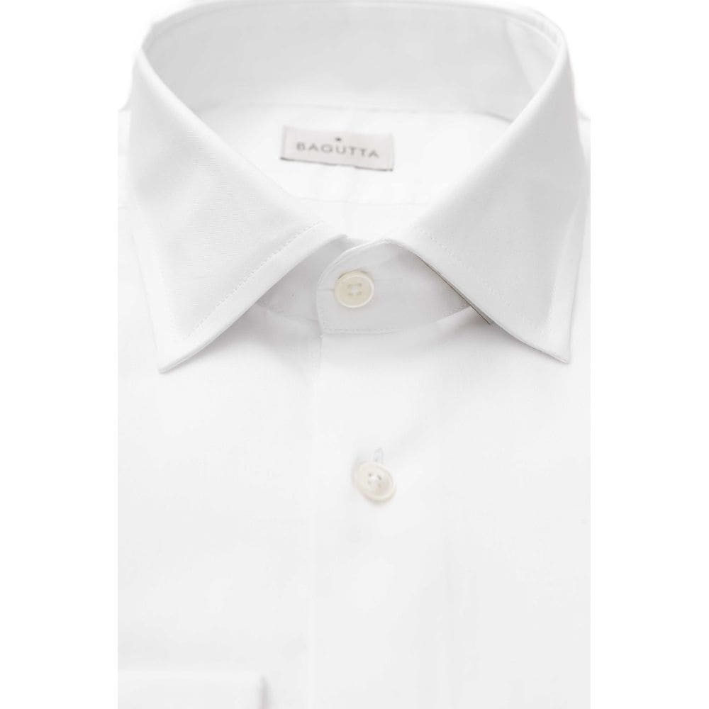 Chemise blanche à col français coupe slim Bagutta