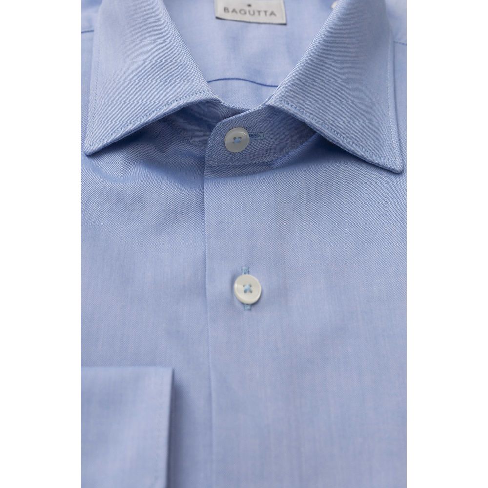 Chemise élégante en coton bleu clair Bagutta pour homme