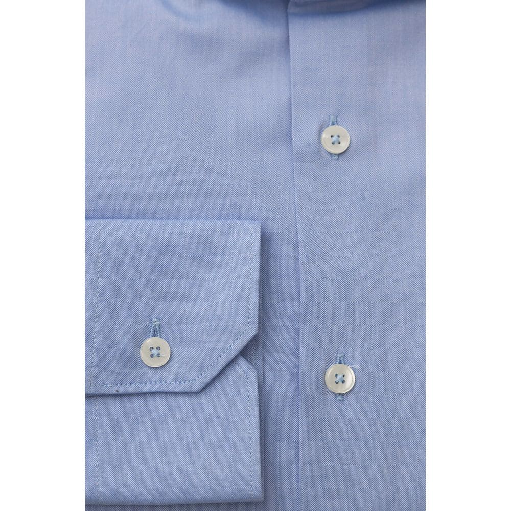 Camisa elegante de algodón azul claro para hombre de Bagutta