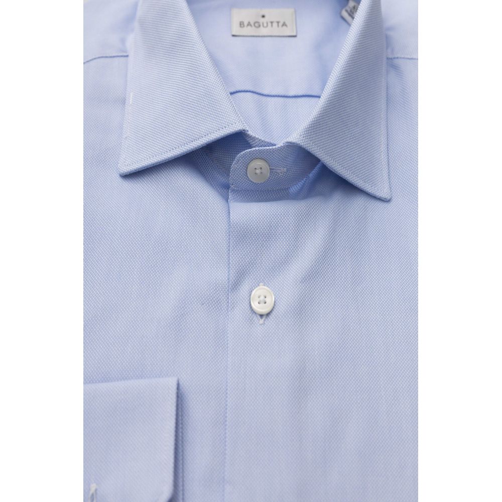 Chemise à col français bleu clair élégante Bagutta coupe moyenne