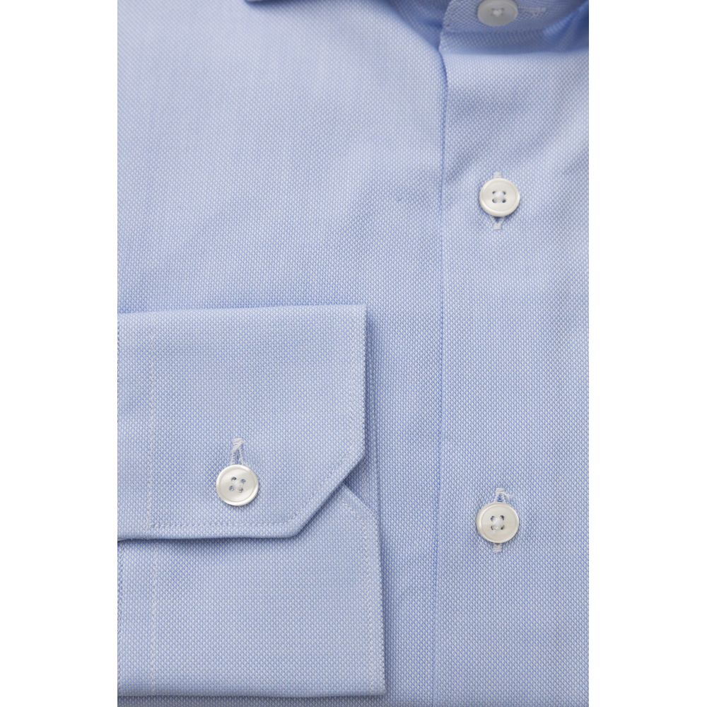 Chemise à col français bleu clair élégante Bagutta coupe moyenne