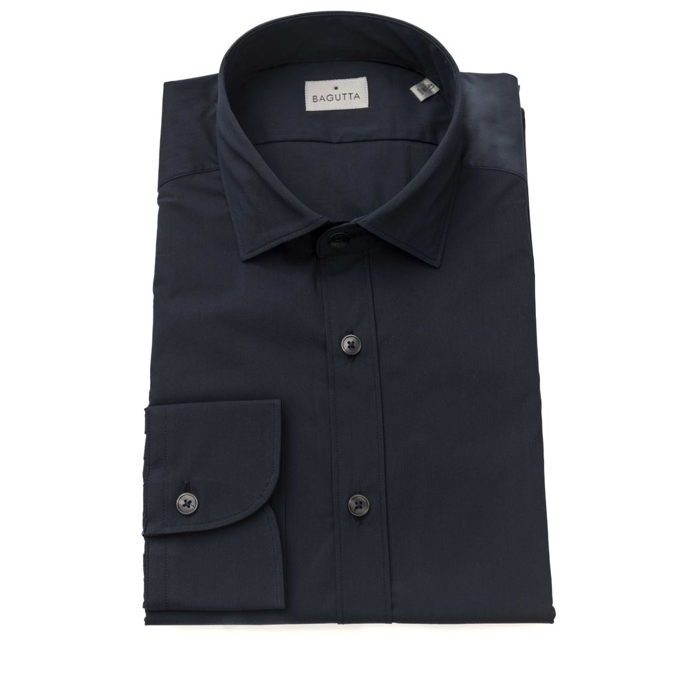 Chemise à col français coupe slim Bagutta en bleu