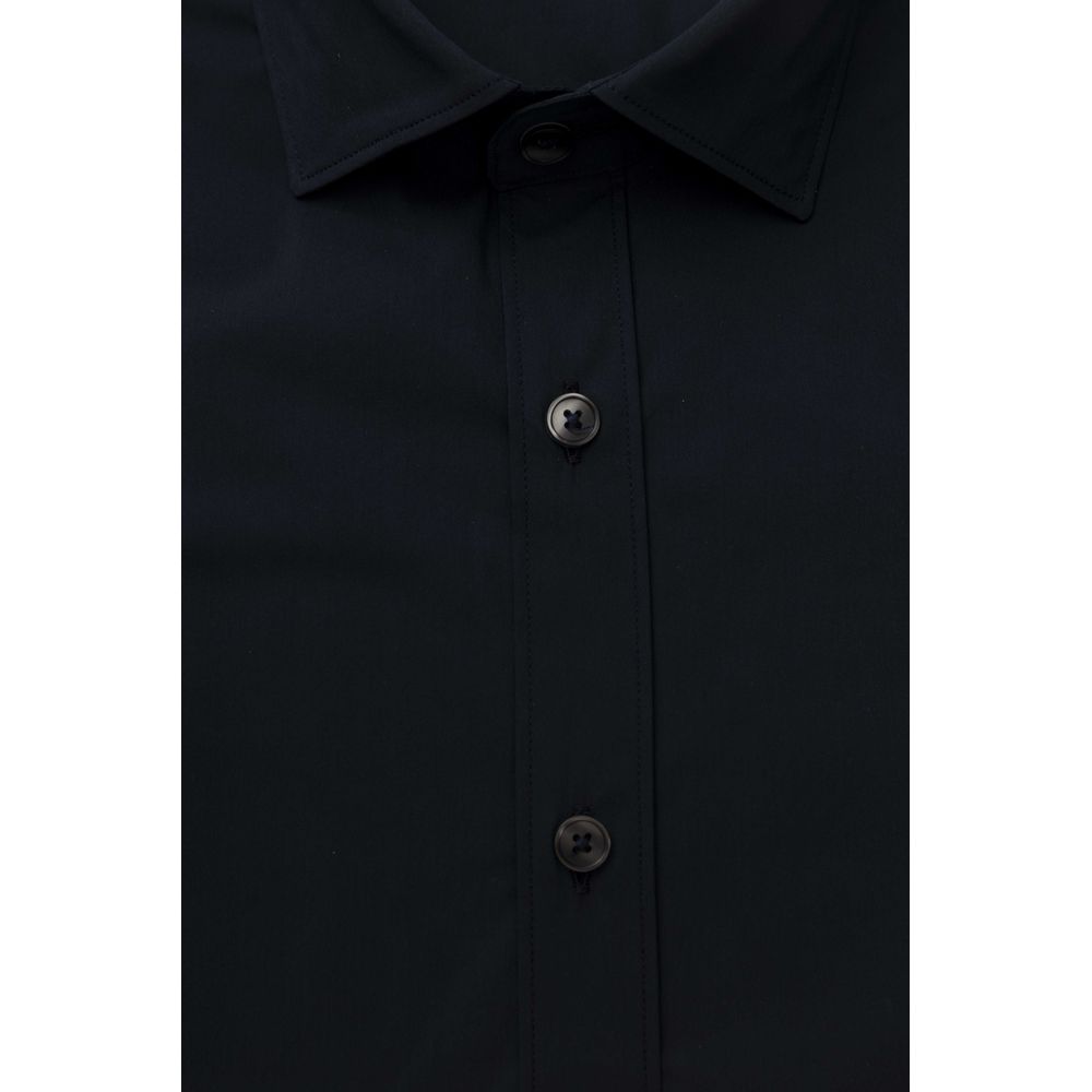 Camisa Bagutta Slim Fit con cuello francés en azul