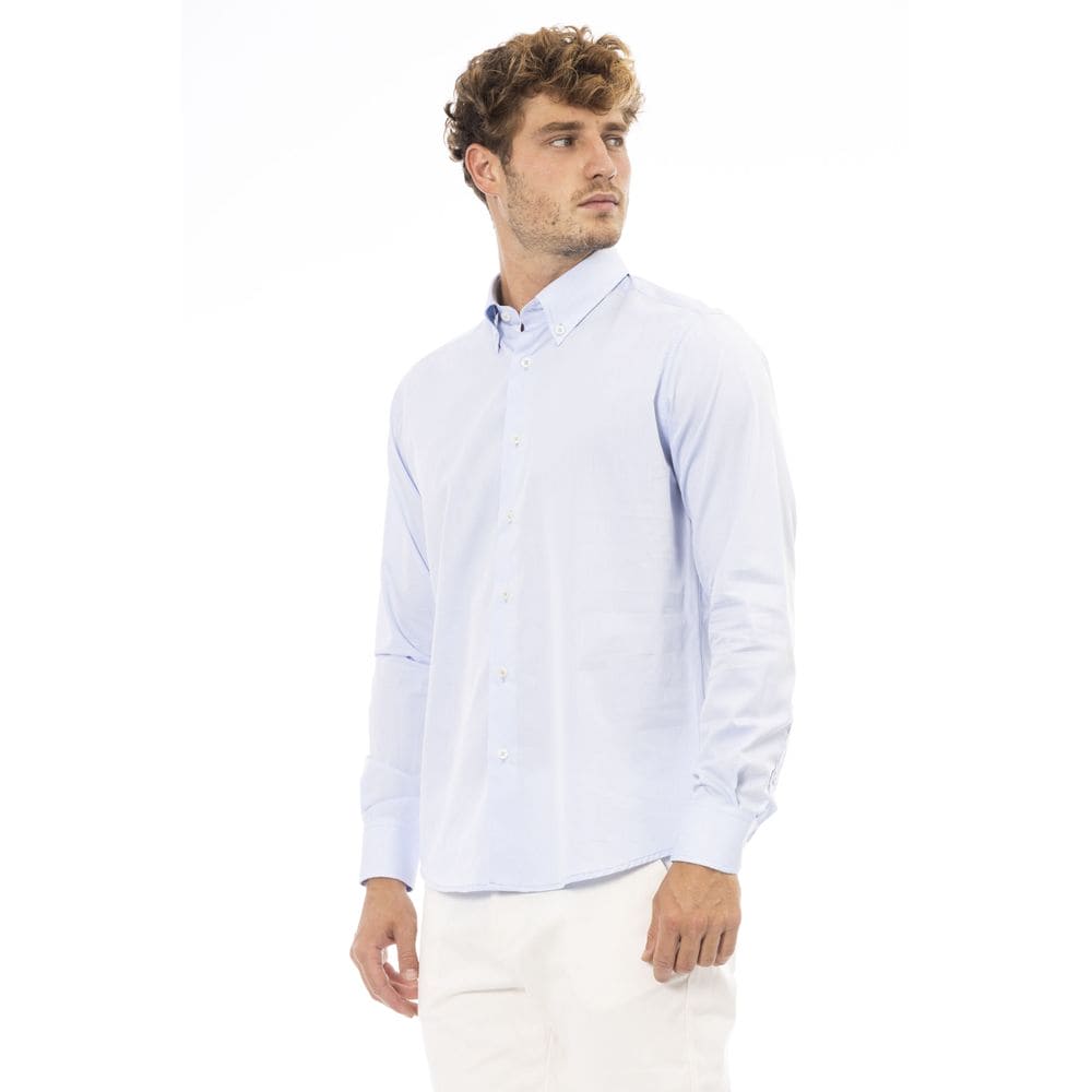 Camisa elegante italiana azul claro Baldinini Trend