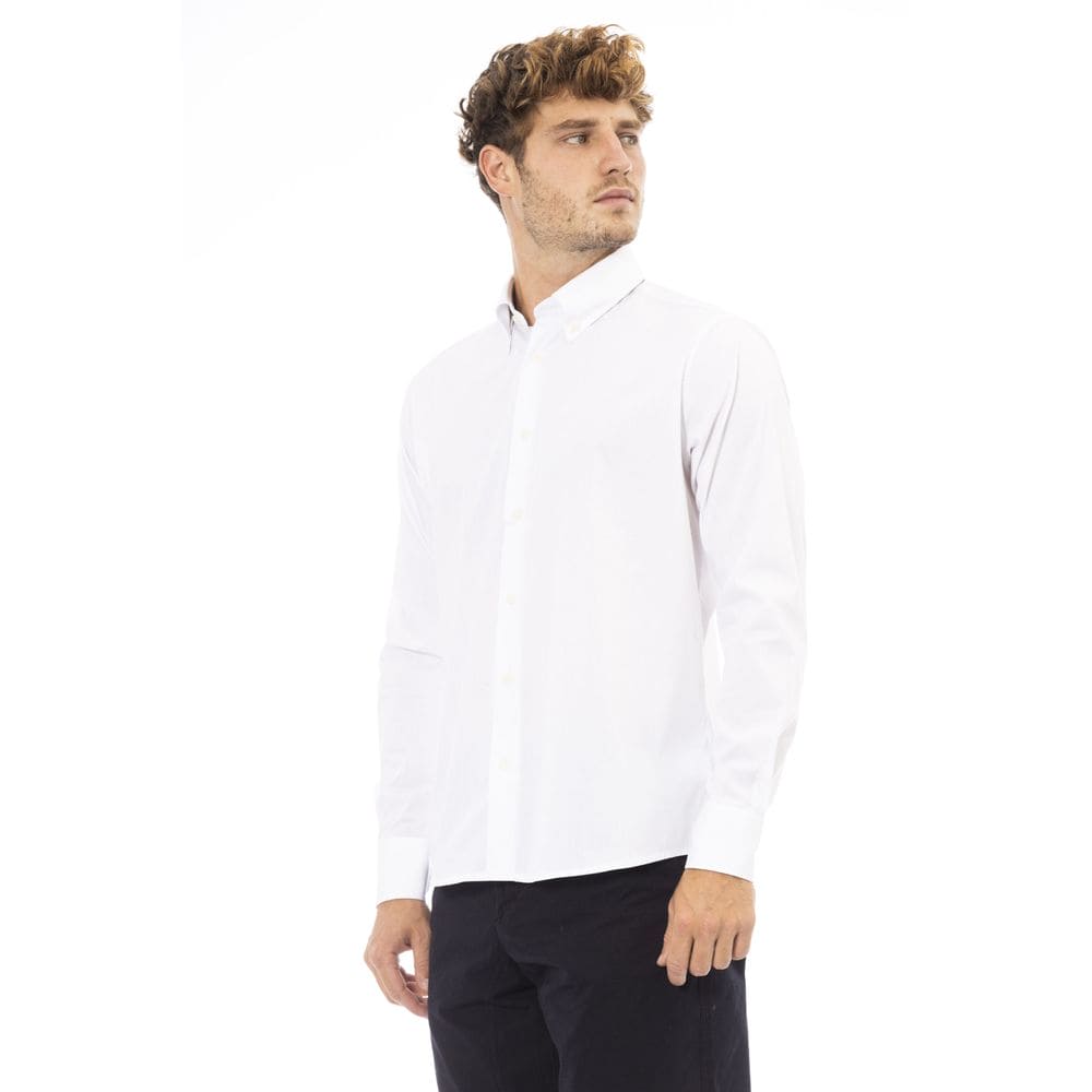 Chemise en coton mélangé blanc impeccable Baldinini Trend