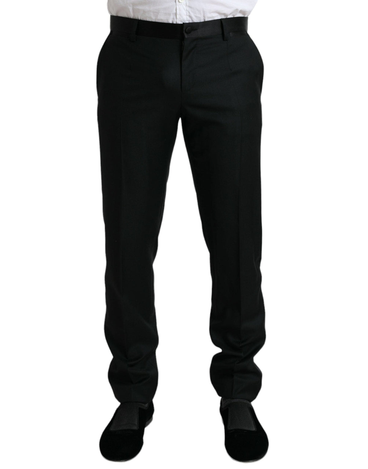 Pantalon habillé élégant en laine coupe slim Dolce &amp; Gabbana