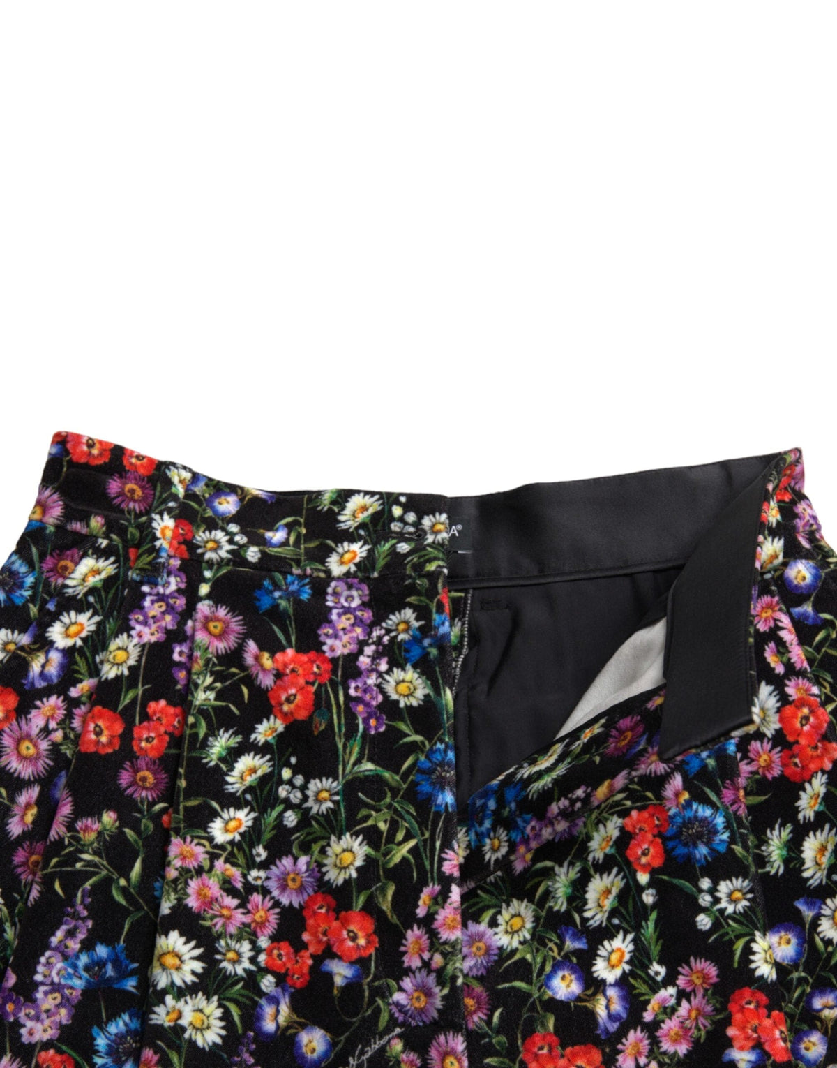 Pantalones cortos de cintura alta con estampado floral elegante de Dolce &amp; Gabbana