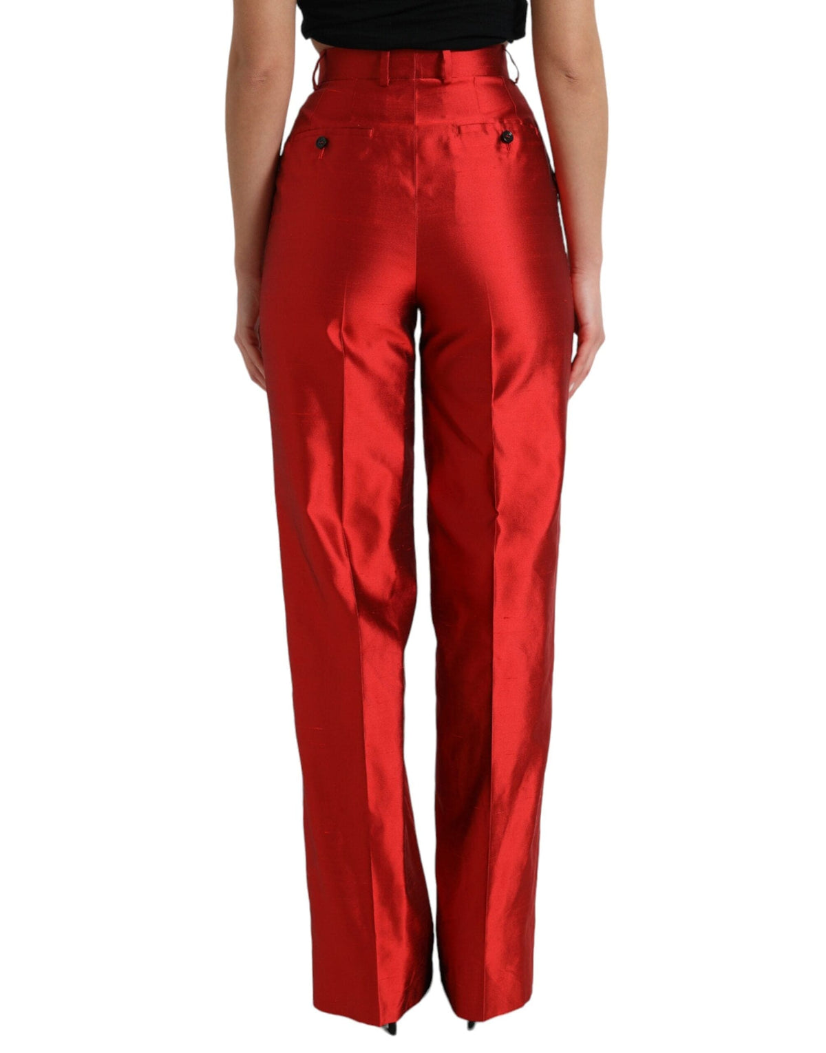 Pantalon large taille haute élégant en soie Dolce &amp; Gabbana