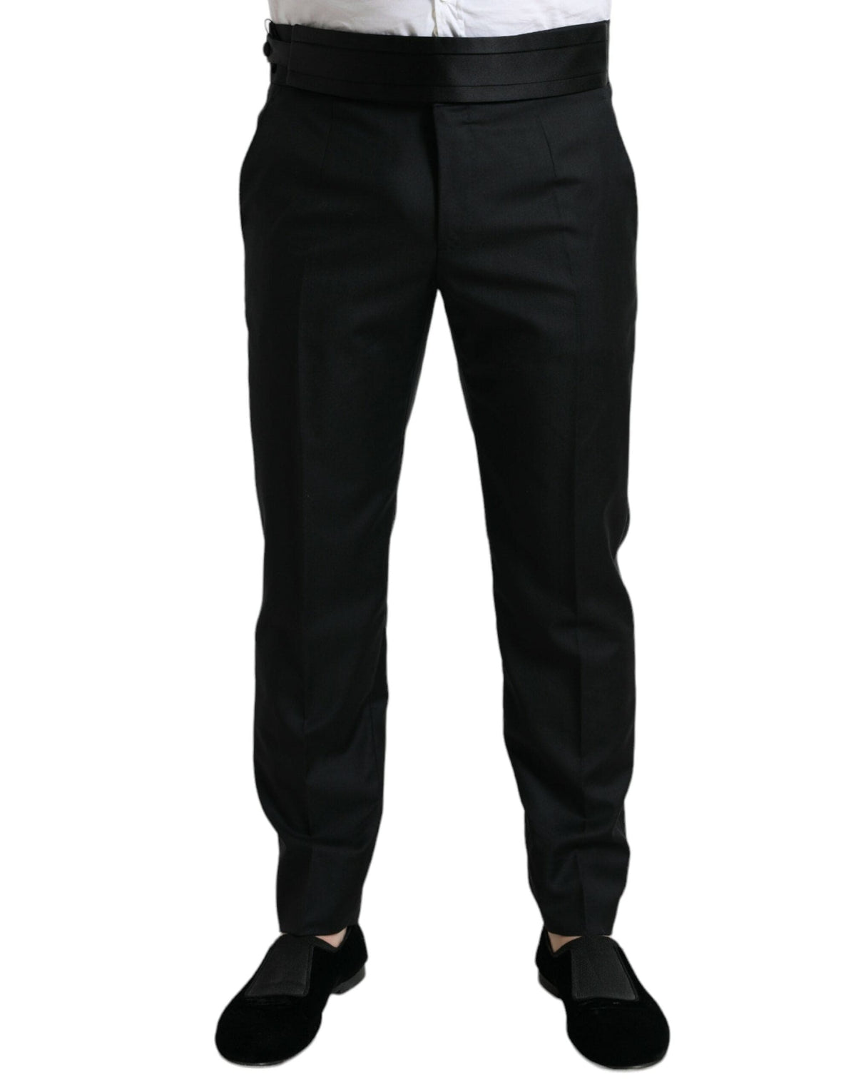 Pantalon habillé élégant en laine coupe slim Dolce &amp; Gabbana