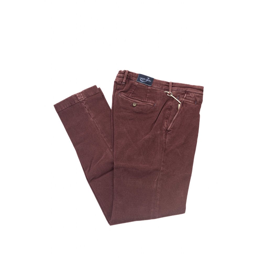 Pantalones chinos elegantes color burdeos de Jacob Cohen