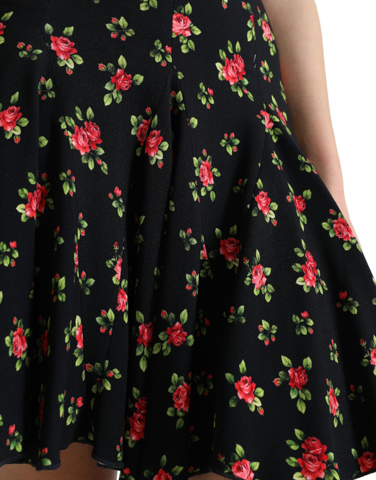 Minifalda floral de talle alto en forma de A de Dolce &amp; Gabbana