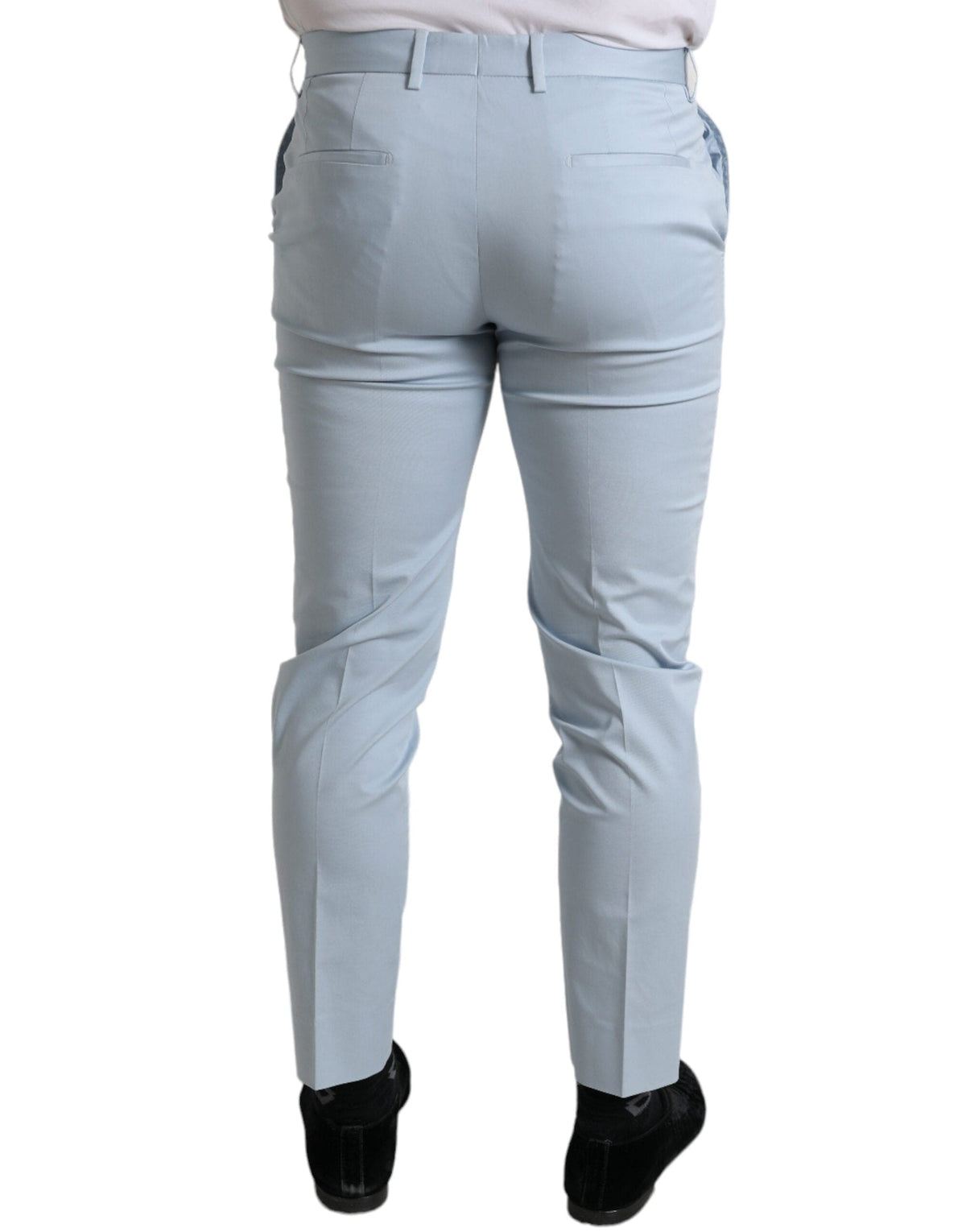 Pantalon skinny en coton stretch bleu ciel Dolce &amp; Gabbana