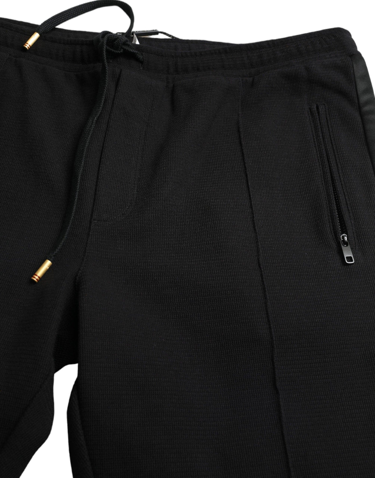 Pantalon de jogging élégant en coton mélangé noir Dolce &amp; Gabbana