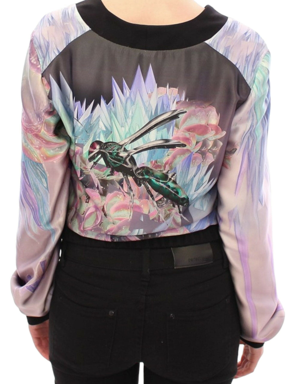 Chaqueta tipo blusa de seda multicolor de Sergei Grinko