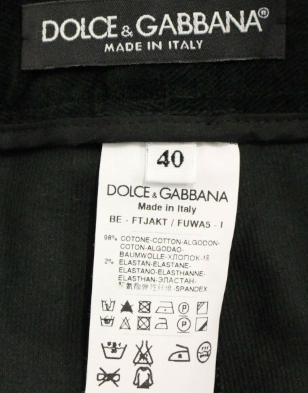 Short noir élégant de créateur Dolce &amp; Gabbana