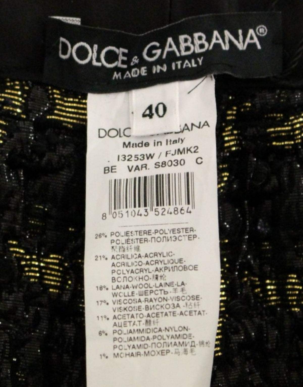 Short tissé élégant de créateur Dolce &amp; Gabbana