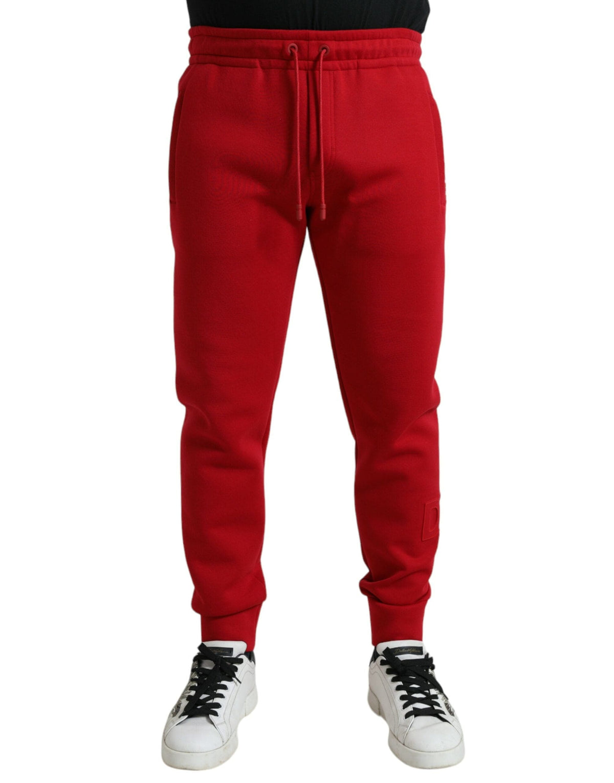 Pantalon de jogging en coton mélangé rouge vif Dolce &amp; Gabbana