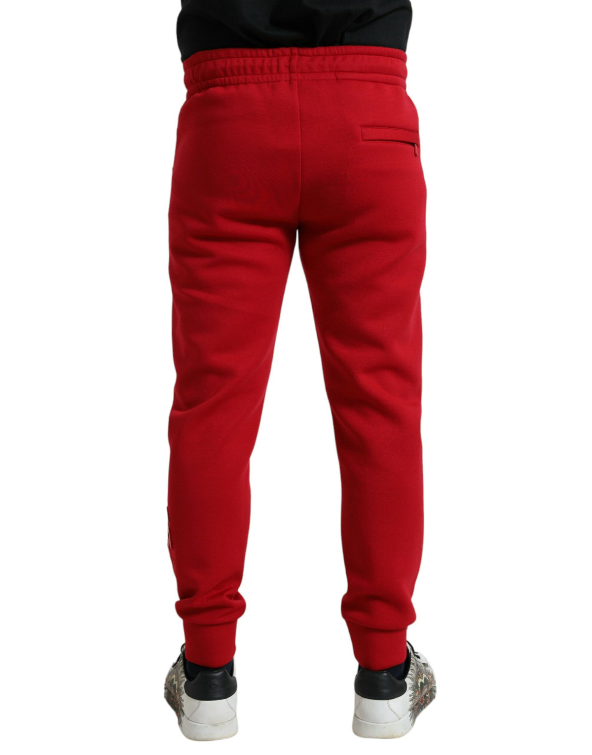 Pantalones jogger de mezcla de algodón en rojo intenso de Dolce &amp; Gabbana