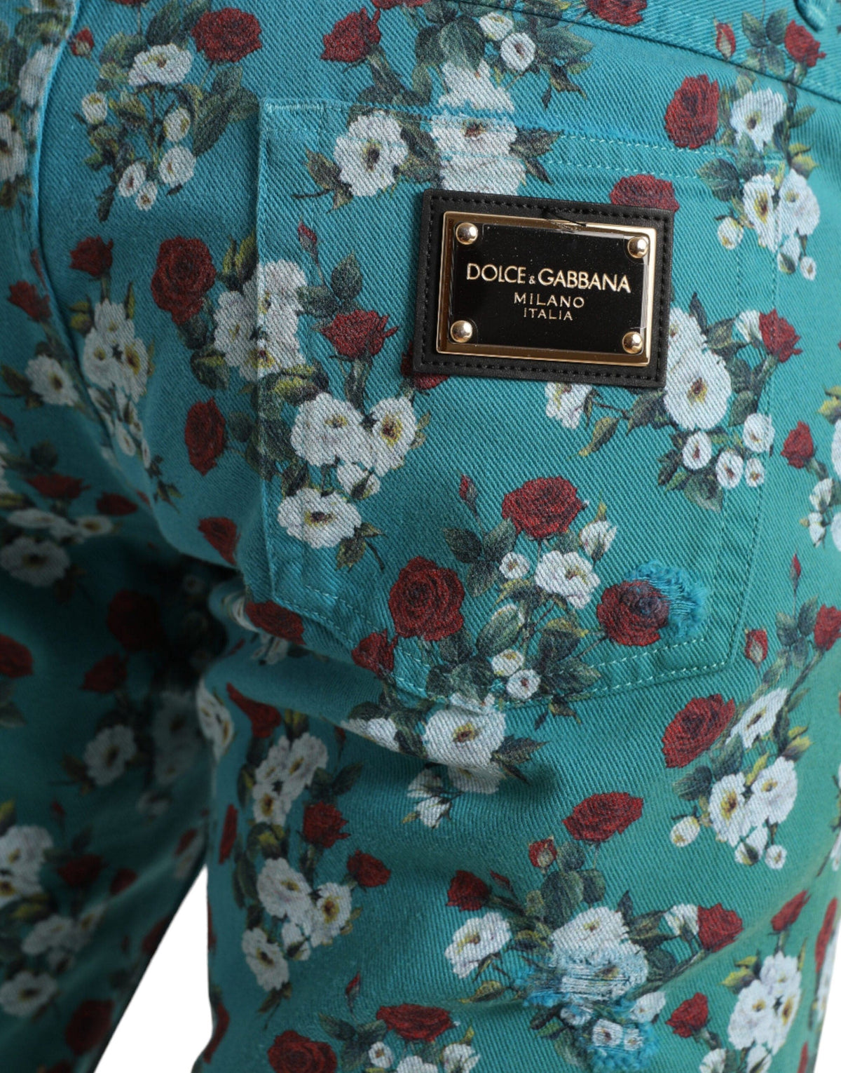 Jean skinny à imprimé floral chic Dolce &amp; Gabbana