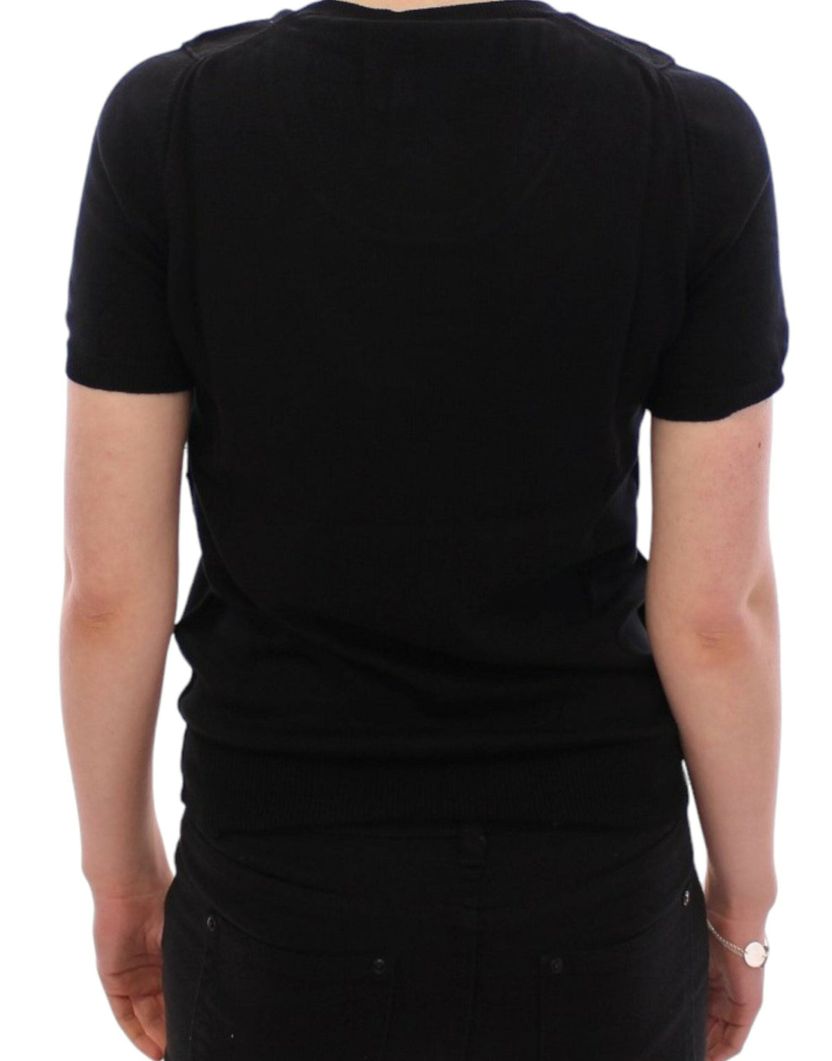 Dolce & Gabbana Elegant Black Cotton Crew-neck Tee