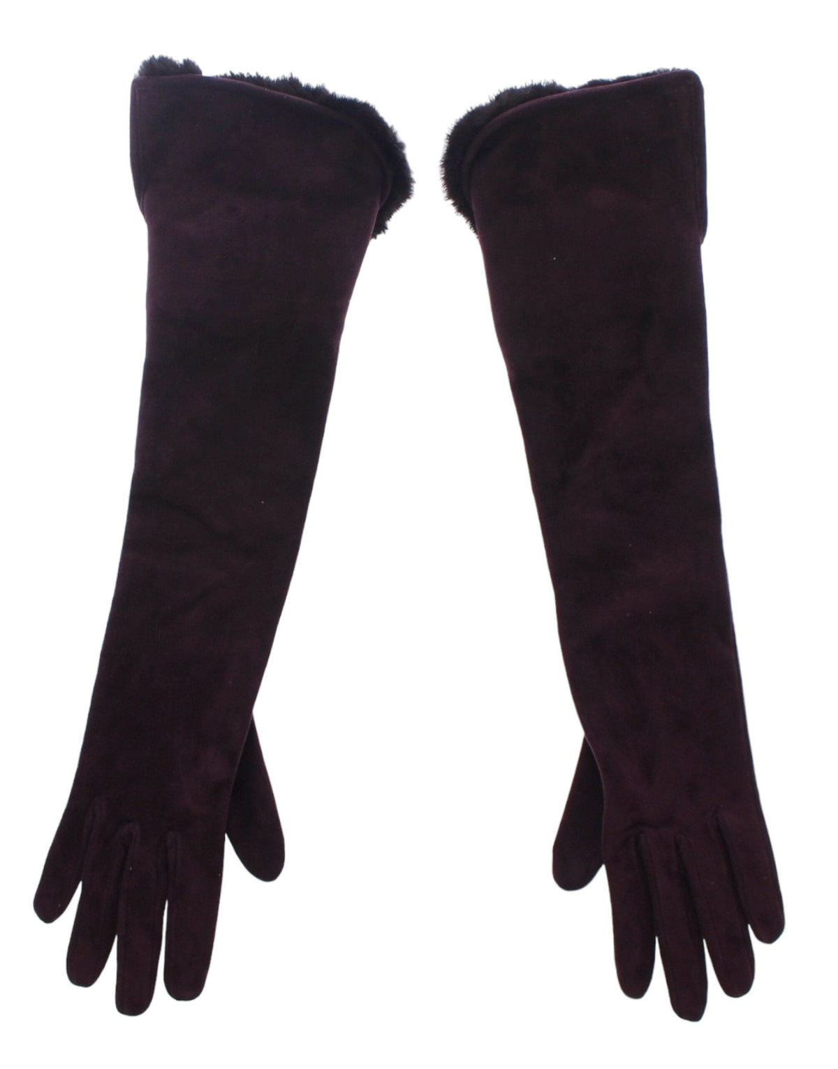 Gants élégants en fourrure violette Dolce &amp; Gabbana