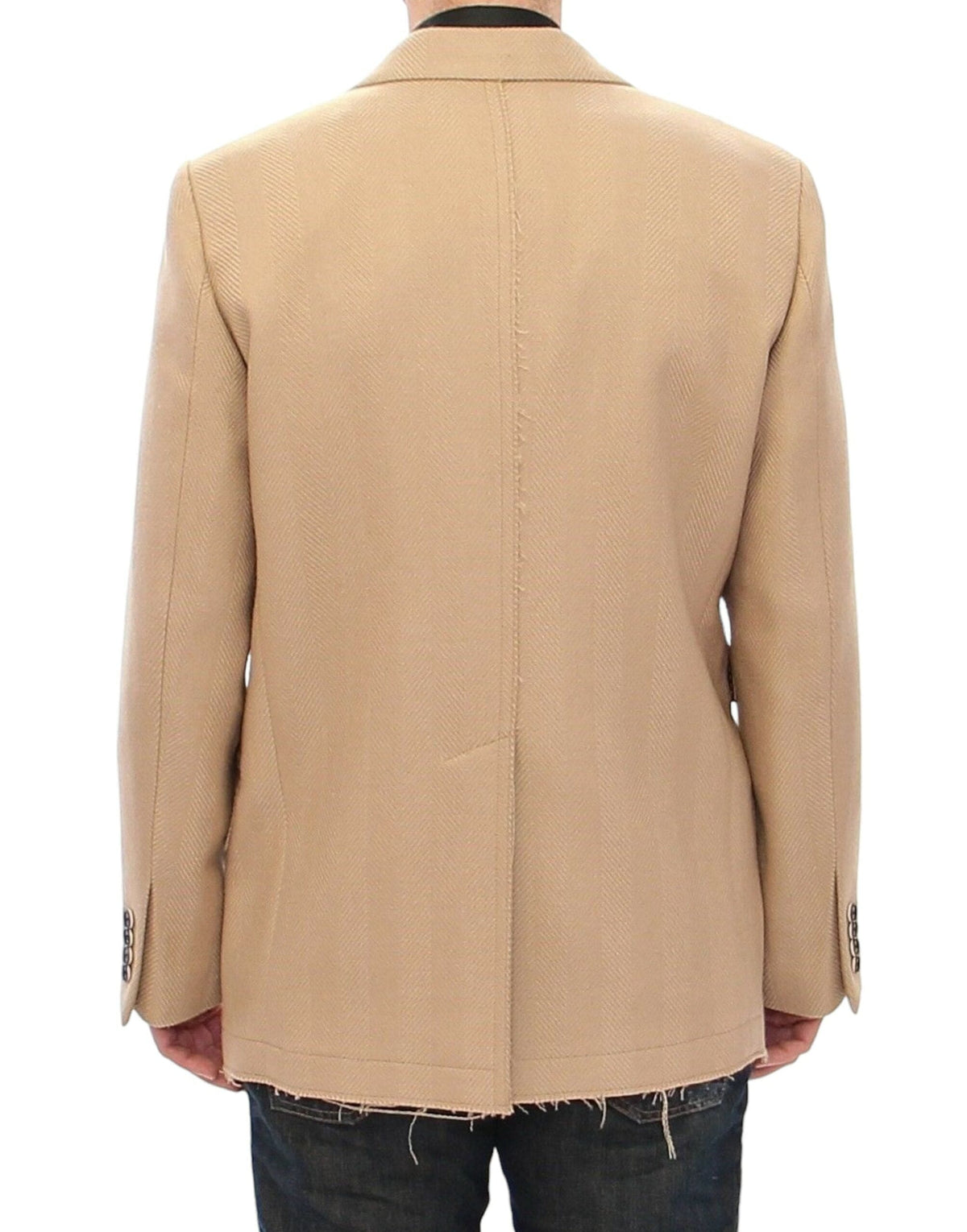 Manteau en laine beige élégant de Dolce &amp; Gabbana