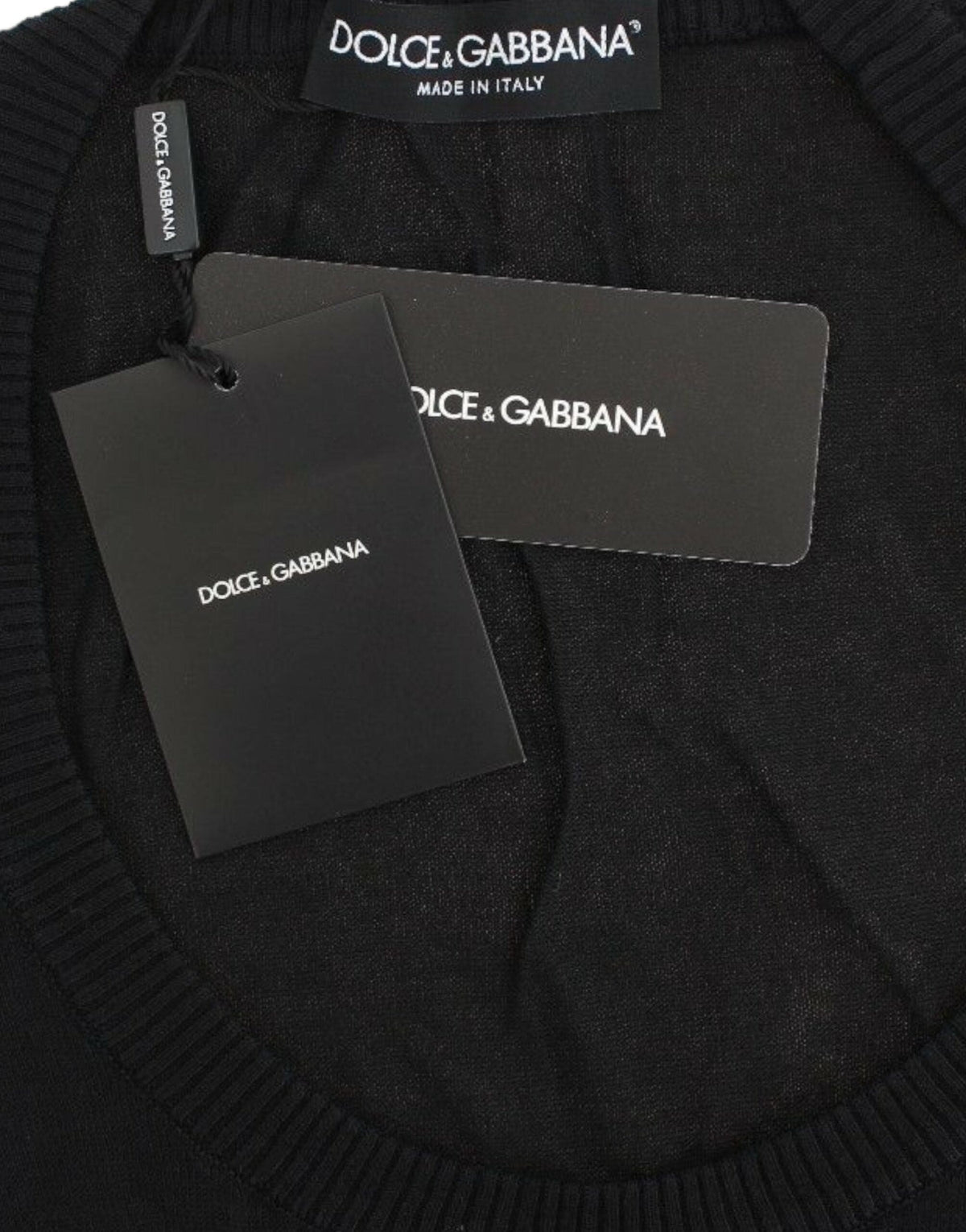 Pull ras du cou noir élégant Dolce &amp; Gabbana