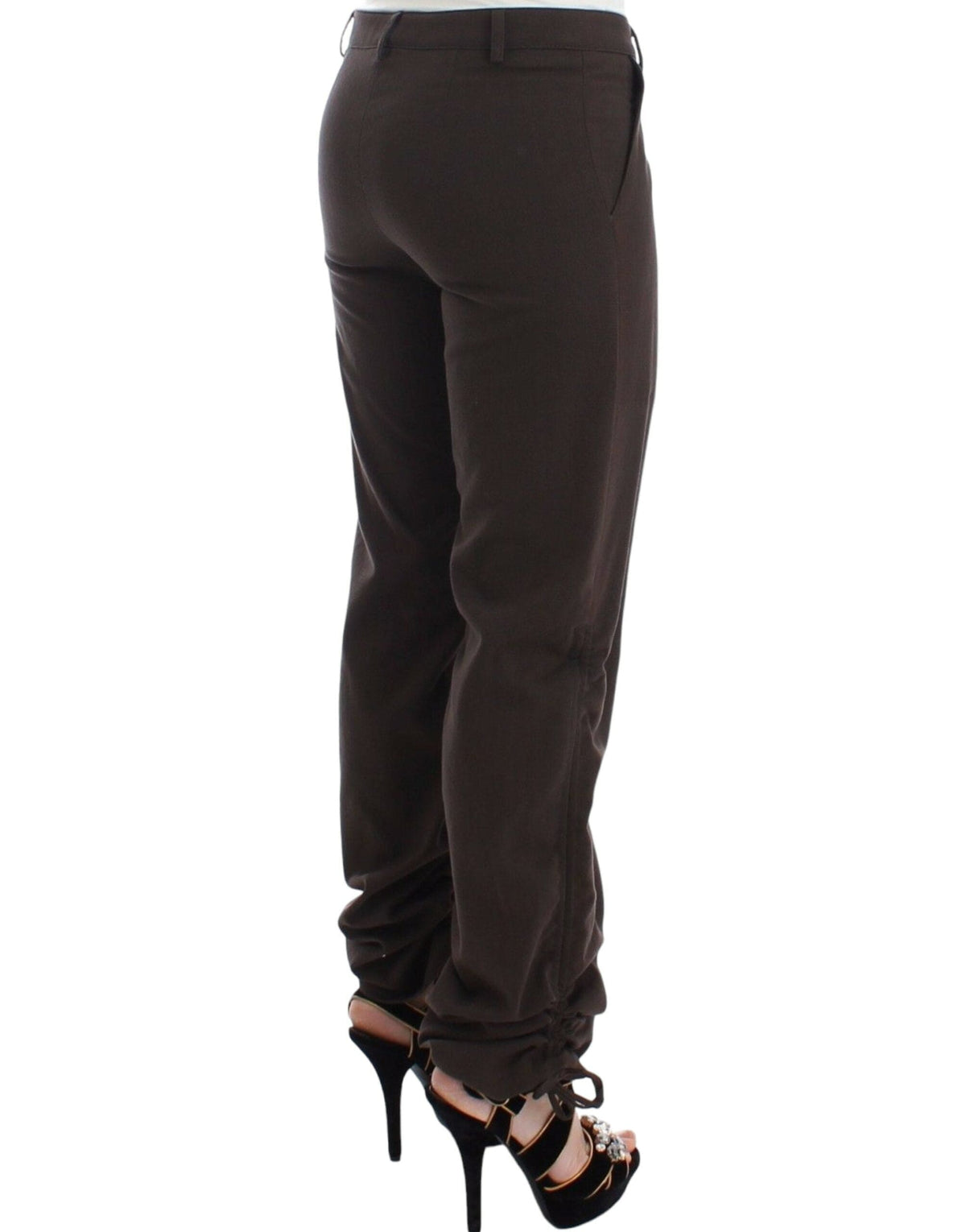 Ermanno Scervino Pantalon habillé chic en coton marron