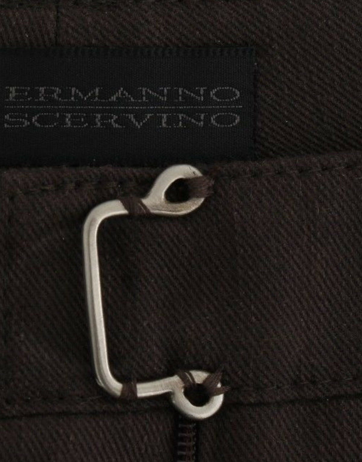 Ermanno Scervino Pantalon habillé chic en coton marron