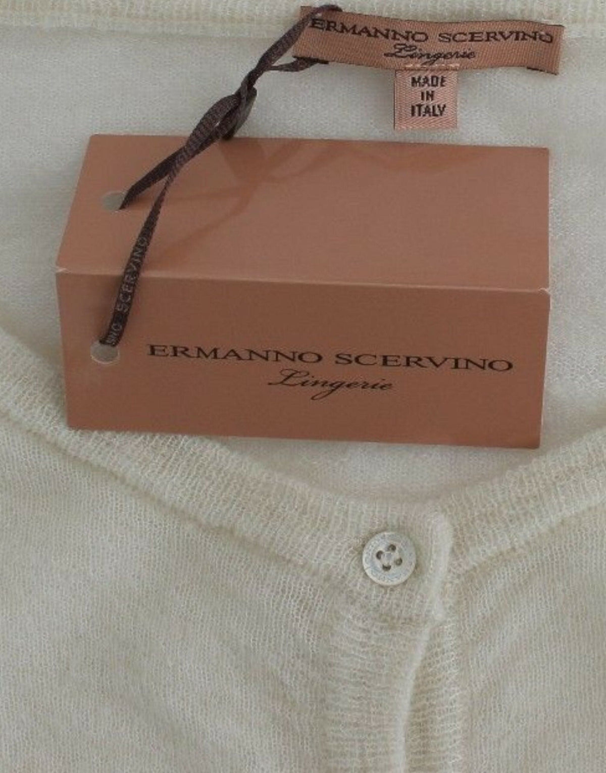 Ermanno Scervino Chic Cropped Alpaca Blend Sweater