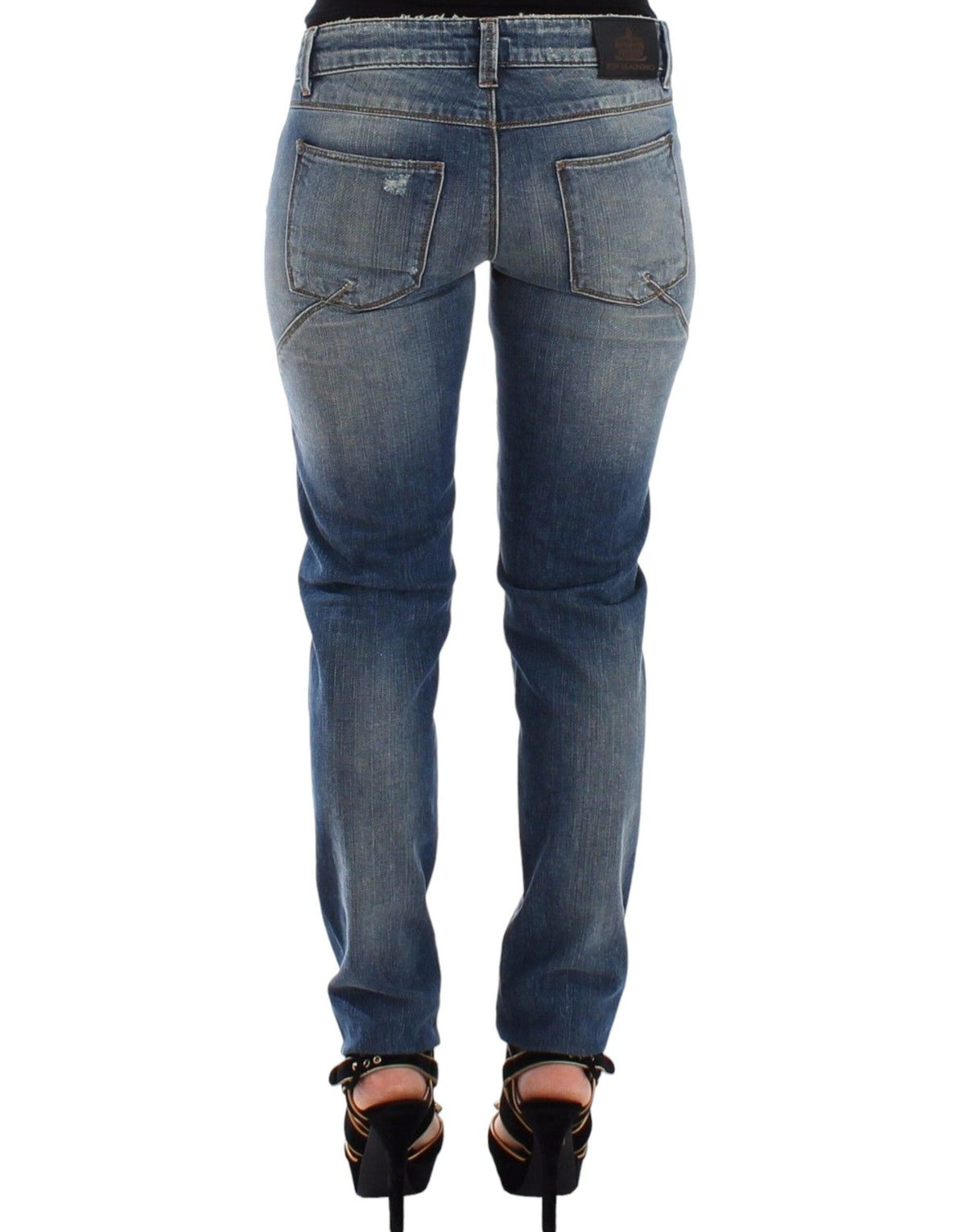 Ermanno Scervino Jean slim chic en denim bleu