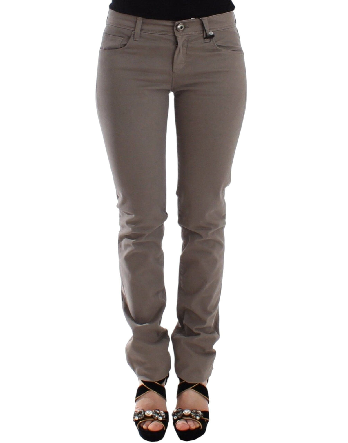 Jean skinny taupe chic Ermanno Scervino pour un style raffiné