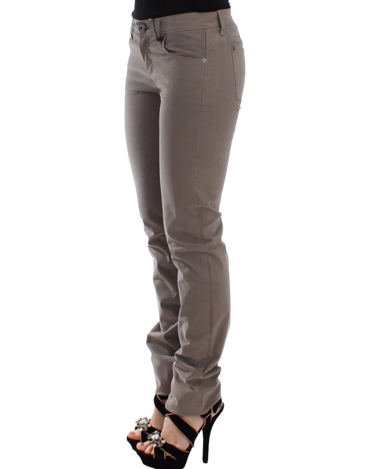 Jean skinny taupe chic Ermanno Scervino pour un style raffiné