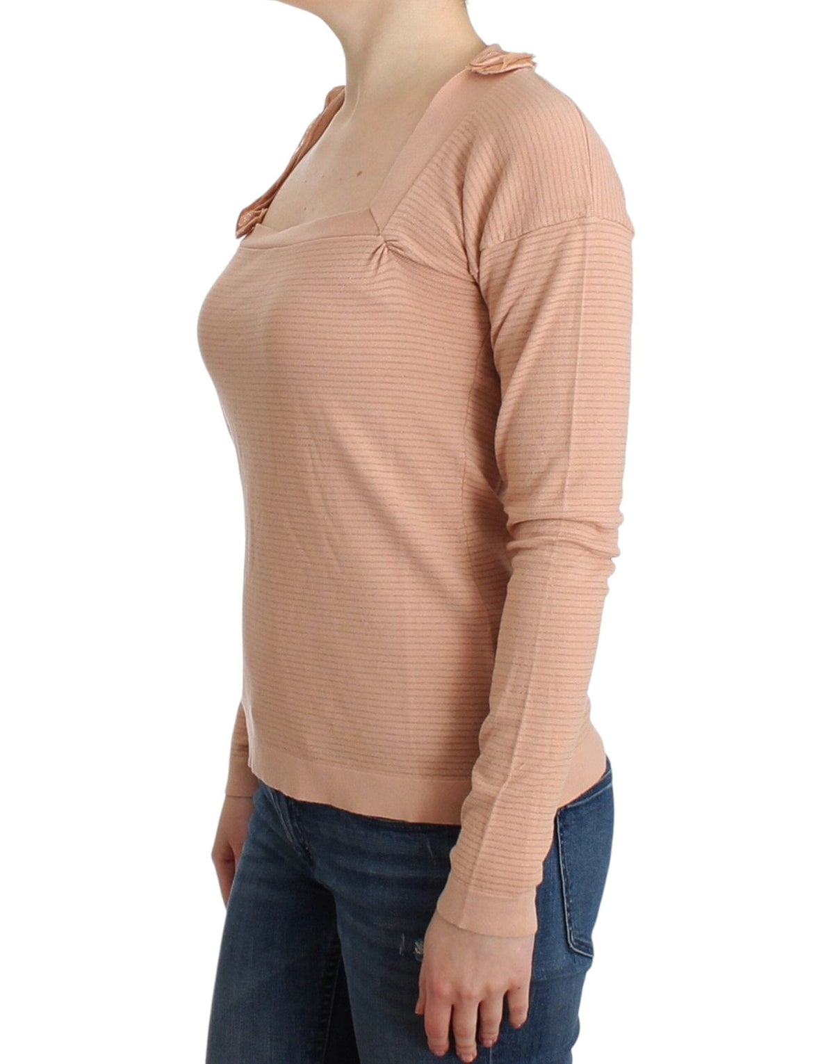 Pull rayé chic en laine mélangée orange Ermanno Scervino