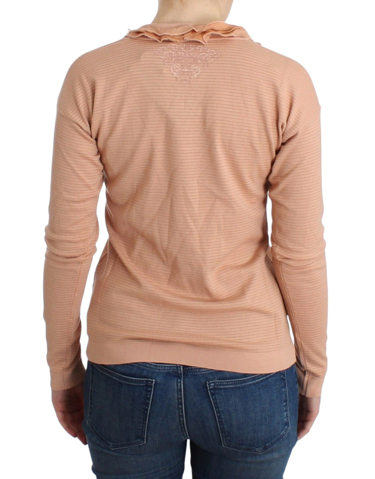 Pull rayé chic en laine mélangée orange Ermanno Scervino