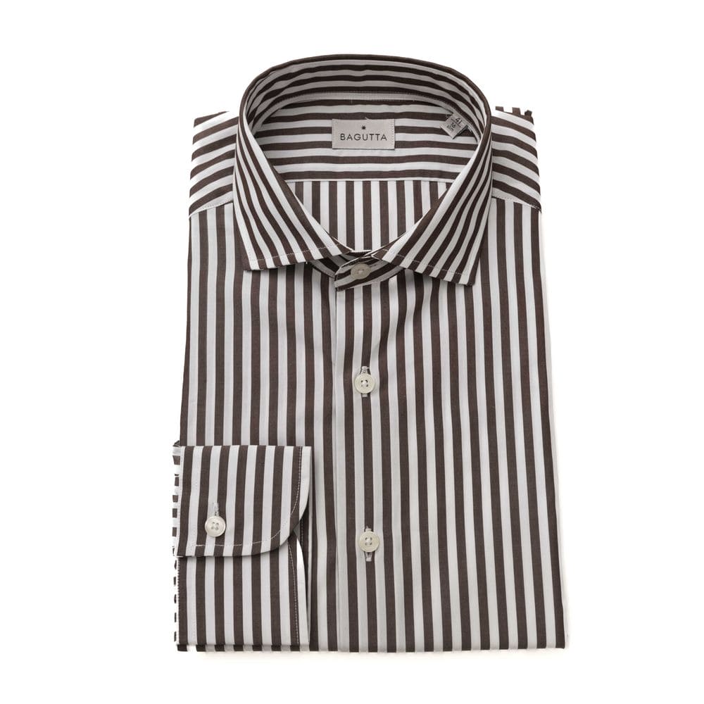 Chemise à col français marron élégante Bagutta - Coupe moyenne