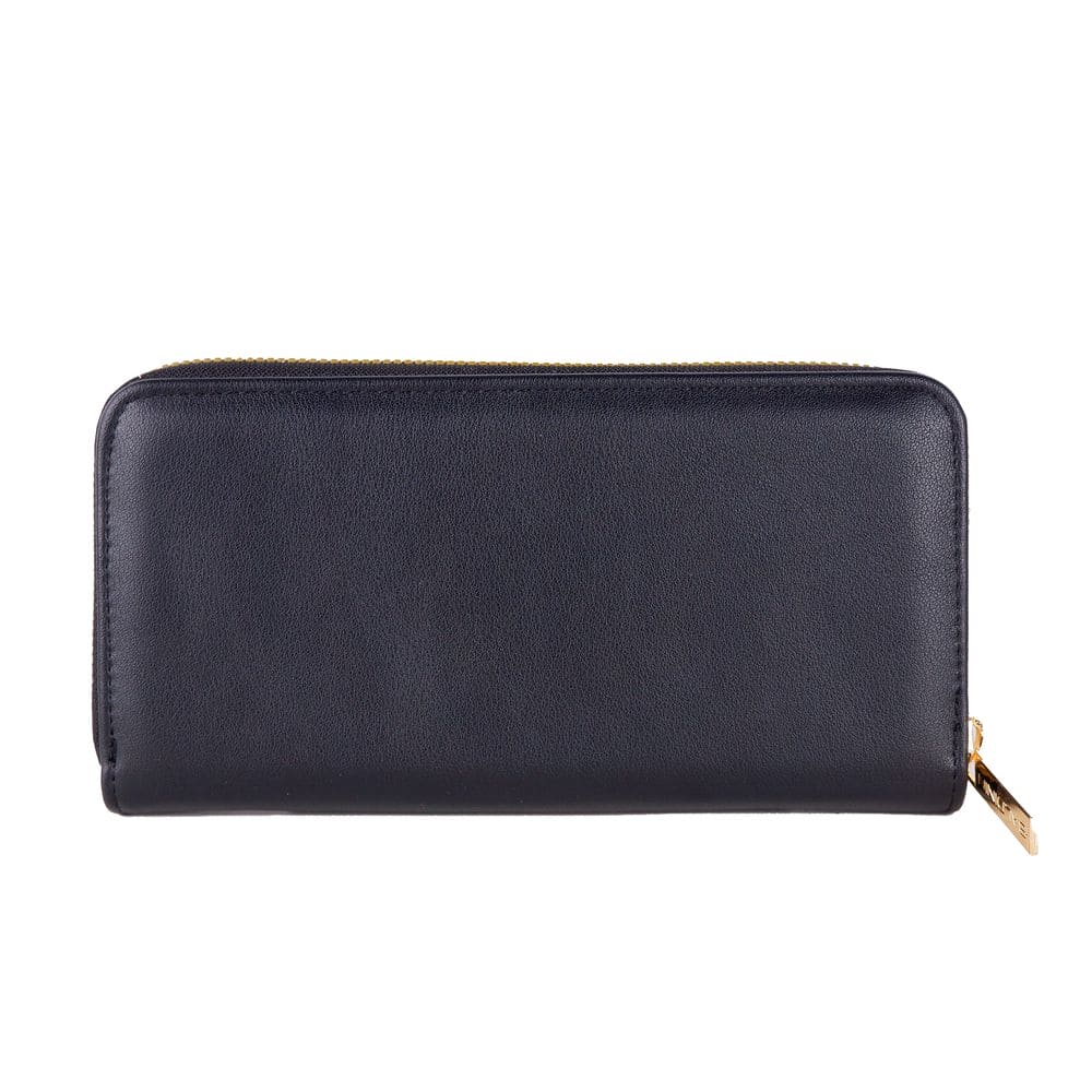 Cartera con cremallera de cuero negro Baldinini Trend Chic