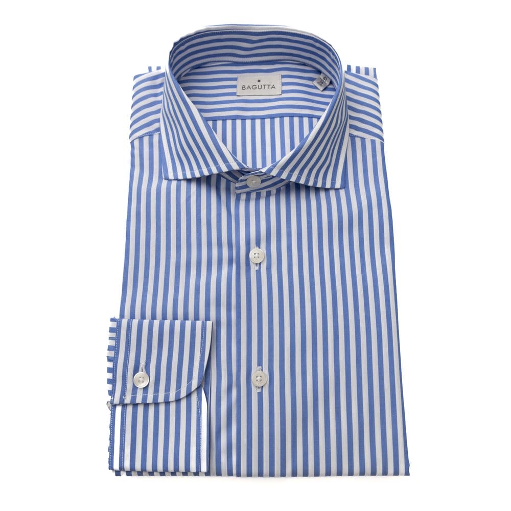 Chemise élégante en coton bleu clair Bagutta - Coupe moyenne