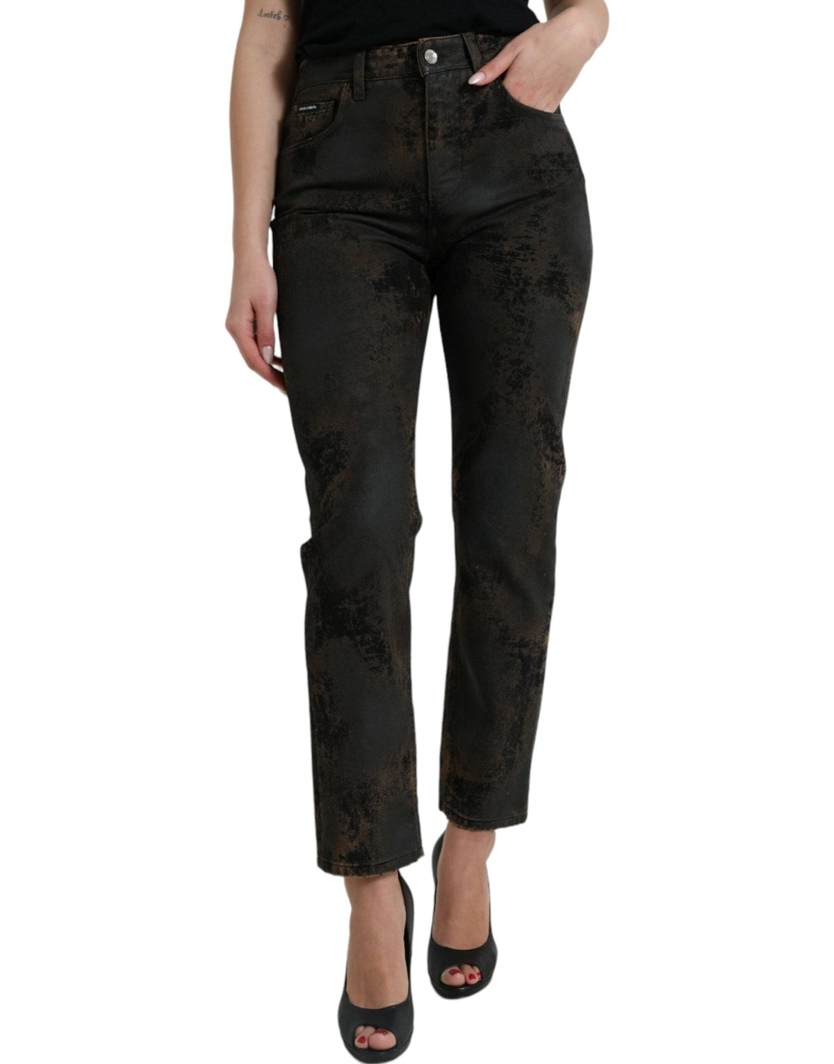 Jean stretch taille mi-haute Dolce &amp; Gabbana Chic Boyfriend