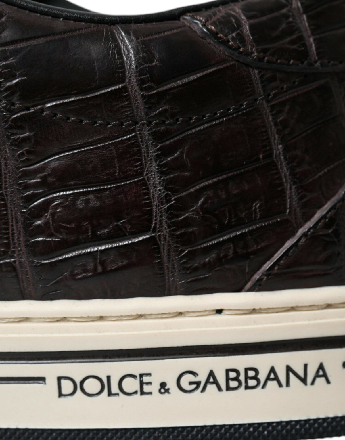 Baskets basses élégantes en cuir exotique Dolce &amp; Gabbana