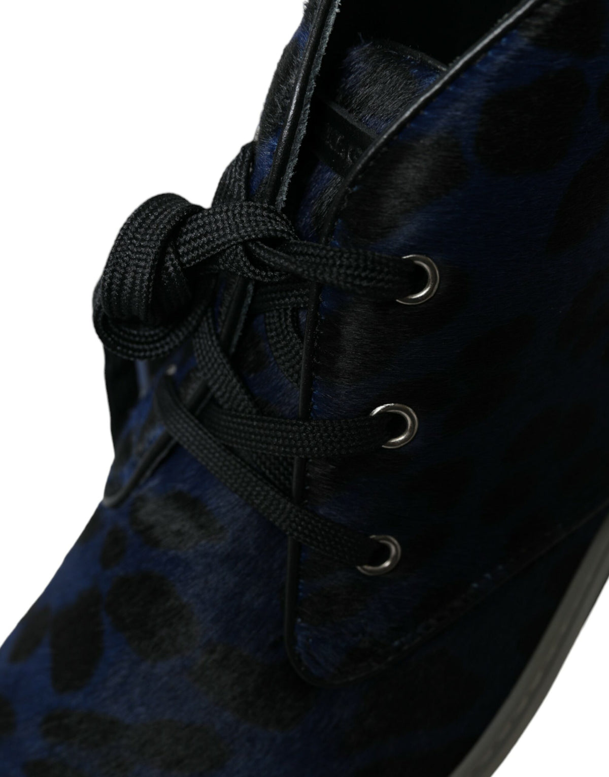 Zapatillas de caña media con estampado de leopardo en azul chic de Dolce &amp; Gabbana