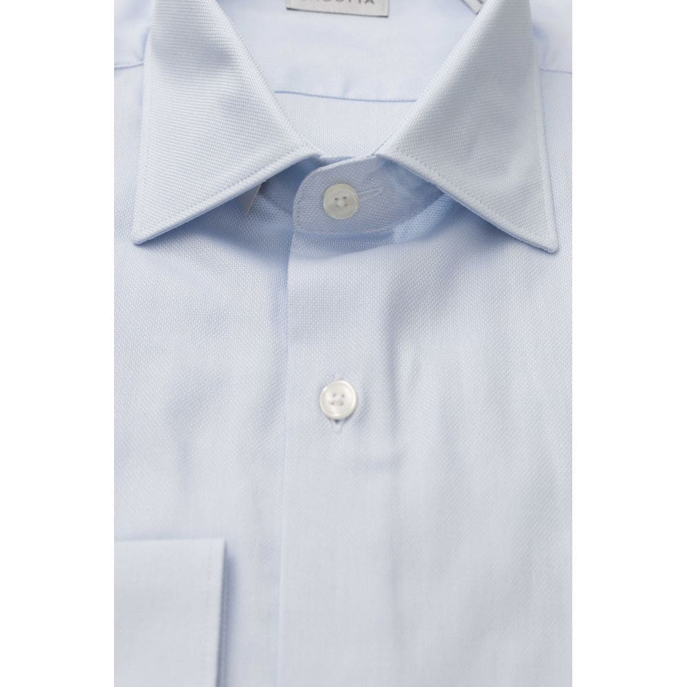 Camisa elegante de algodón azul claro para hombre de Bagutta