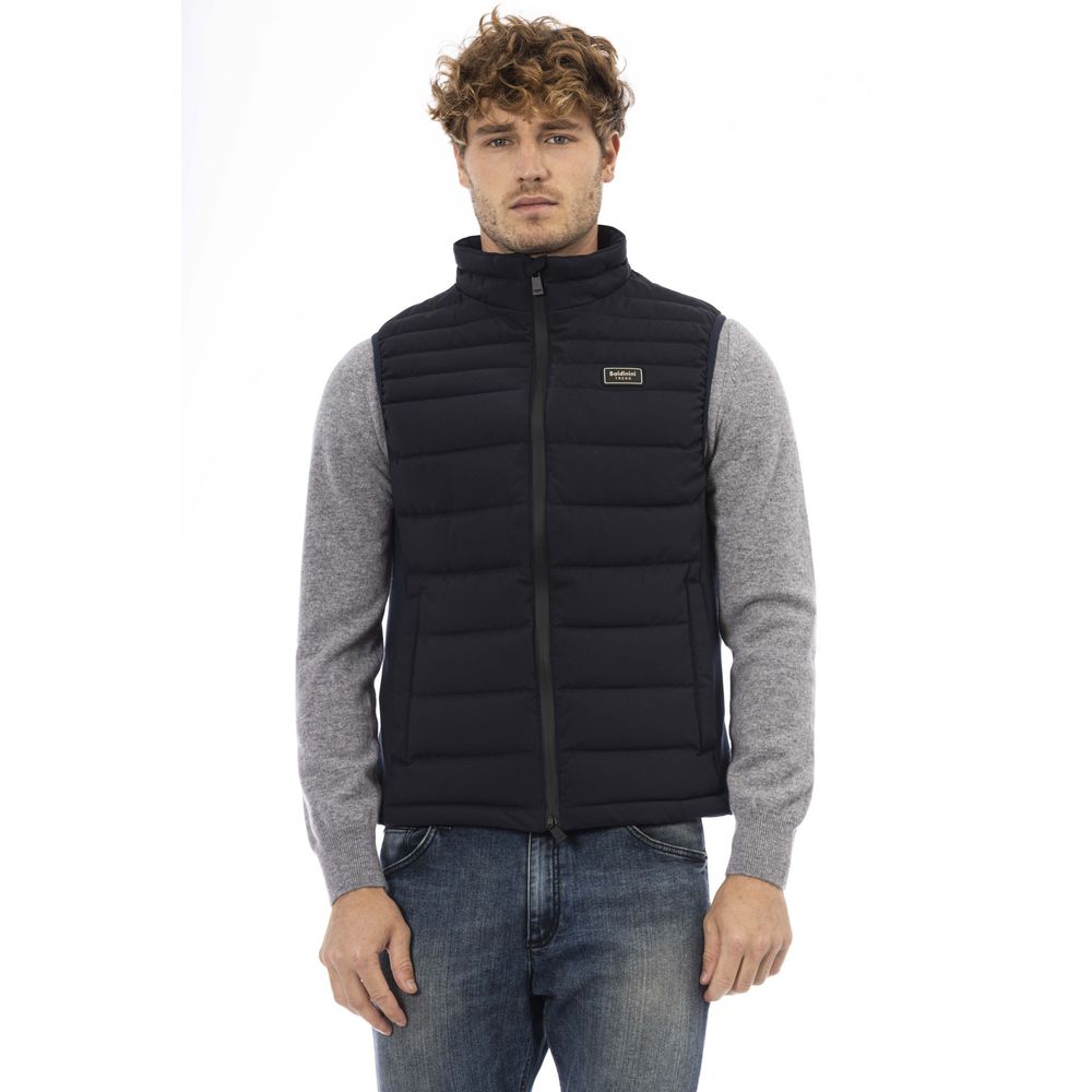 Gilet matelassé zippé bleu élégant Baldinini Trend