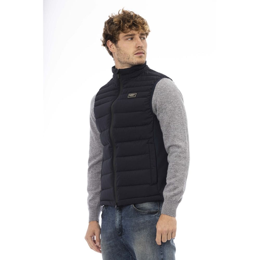 Gilet matelassé zippé bleu élégant Baldinini Trend