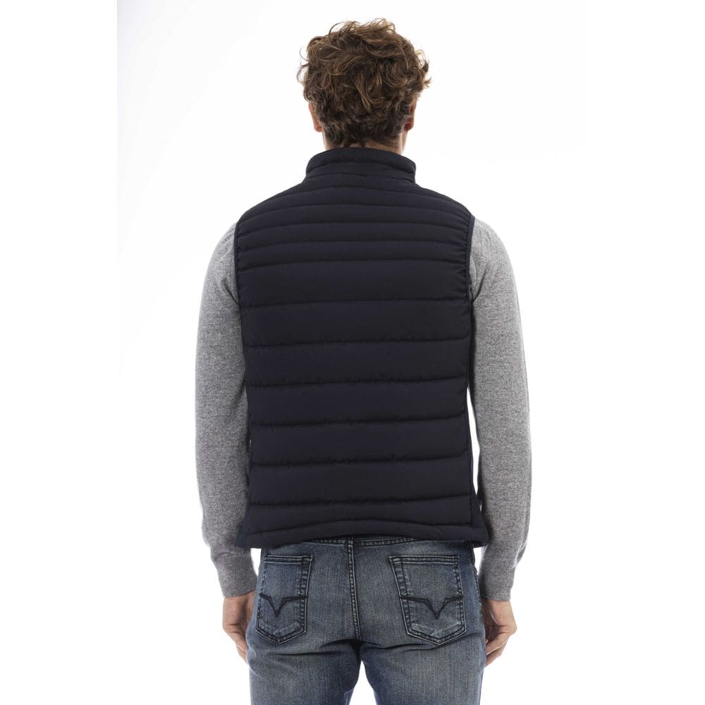 Gilet matelassé zippé bleu élégant Baldinini Trend