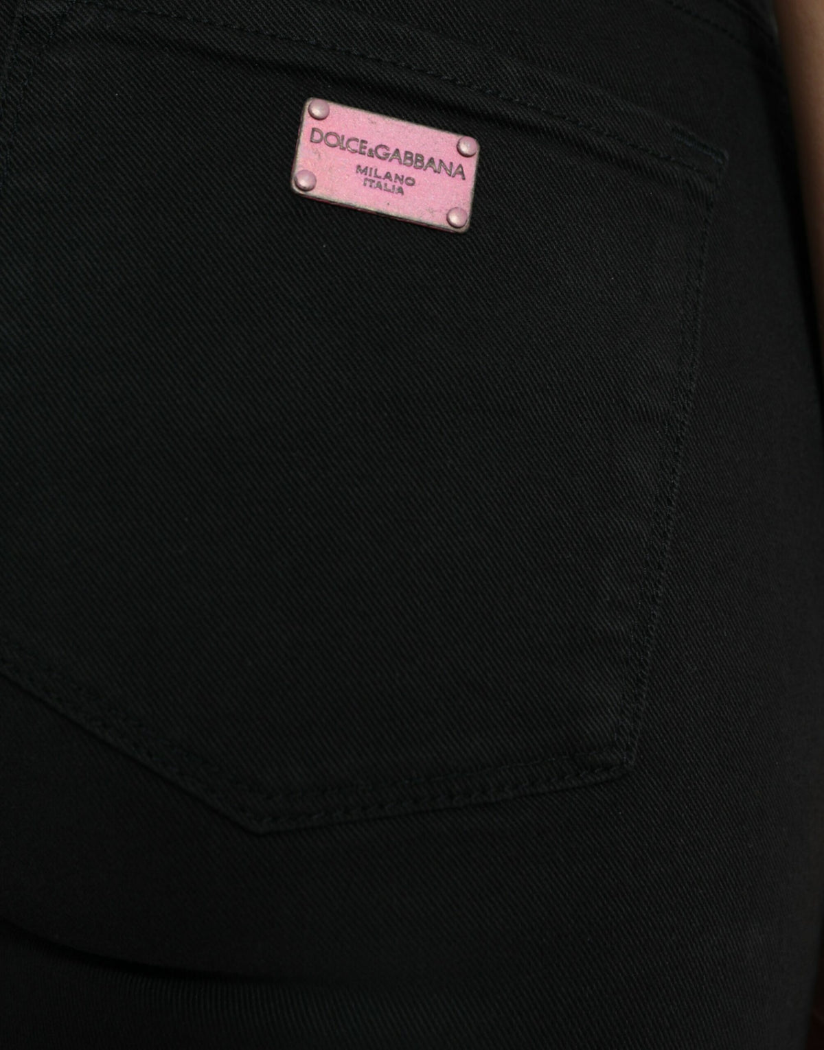 Jean stretch taille moyenne noir élégant Dolce &amp; Gabbana