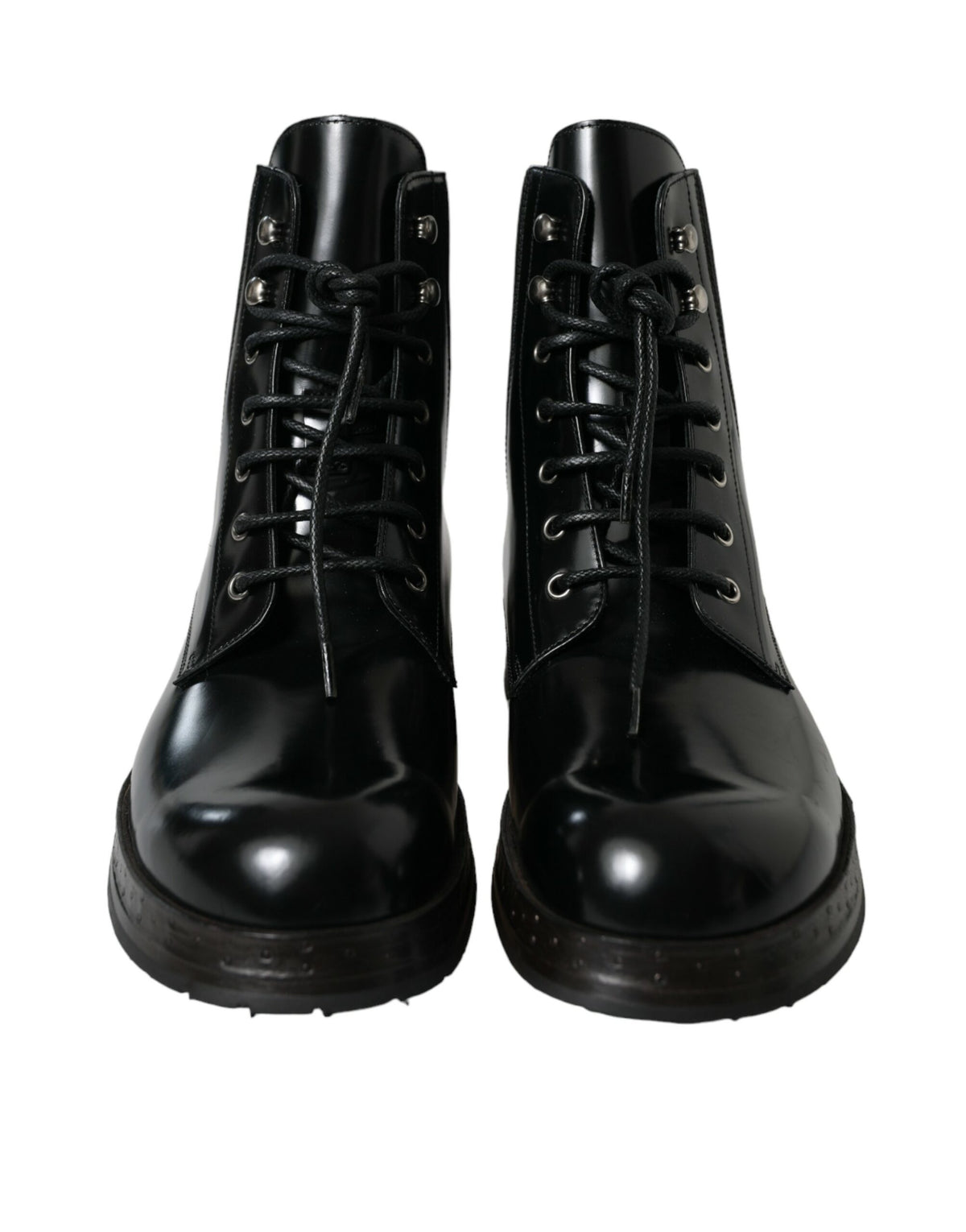 Botas elegantes de cuero negro de media caña para hombre de Dolce &amp; Gabbana