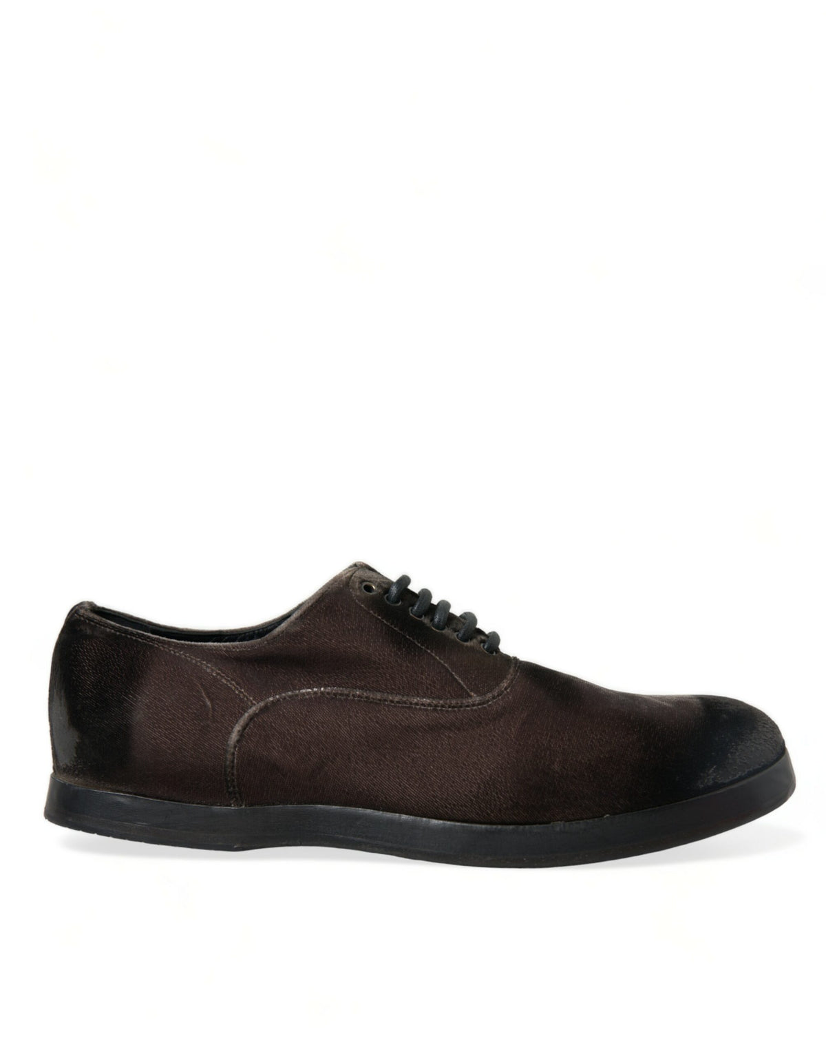 Chaussures à lacets Oxford en velours marron élégantes Dolce &amp; Gabbana